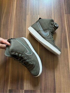 Nike Olive High-Top Sneakers with White Sole